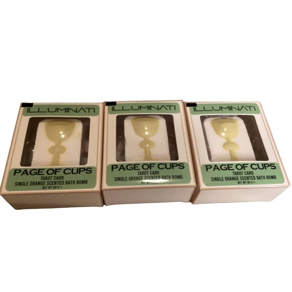 Bundle Of 3 Nwt Page Of Cups Tarot Card Bath Bombs Orange Witch Spiritual